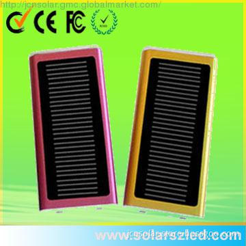 portable  smart phone charger with solar panel